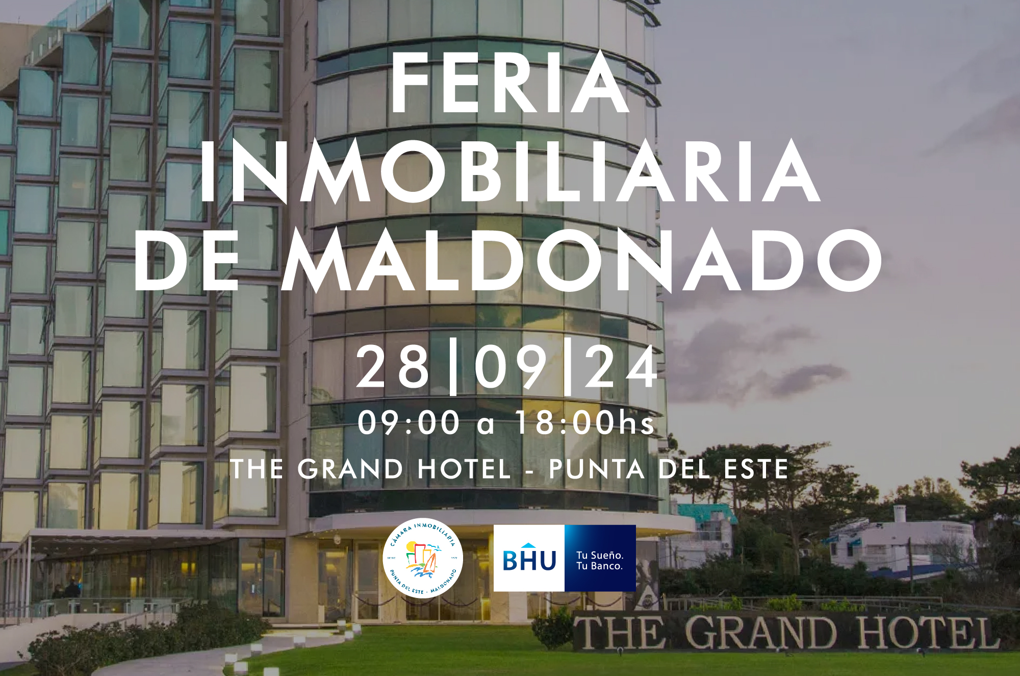 imagen con información sobre la feria inmobiliaria de maldonado a realizarse el 28 de setiembre